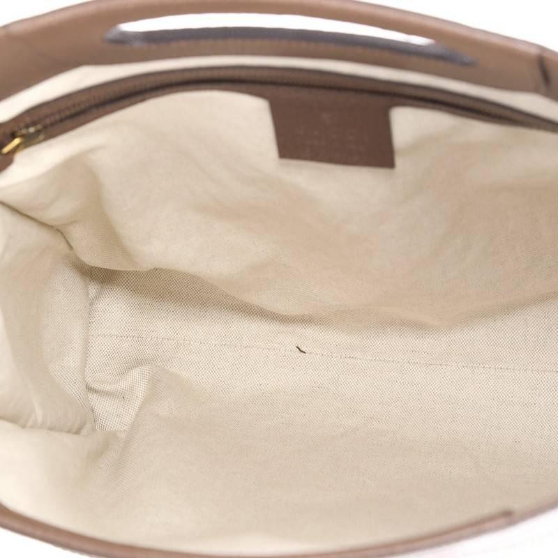 Brown Gucci Donald Duck Soft Tote Embroidered GG Coated Canvas