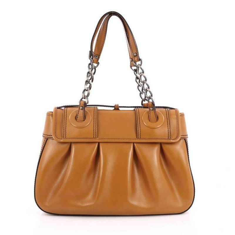 Fendi B. Bag Leather Medium In Good Condition In NY, NY