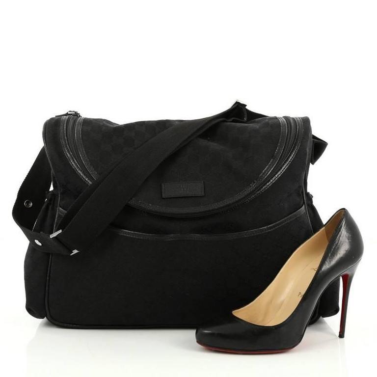Gucci Diaper Bag Crossbody Gg Canvas At 1stdibs