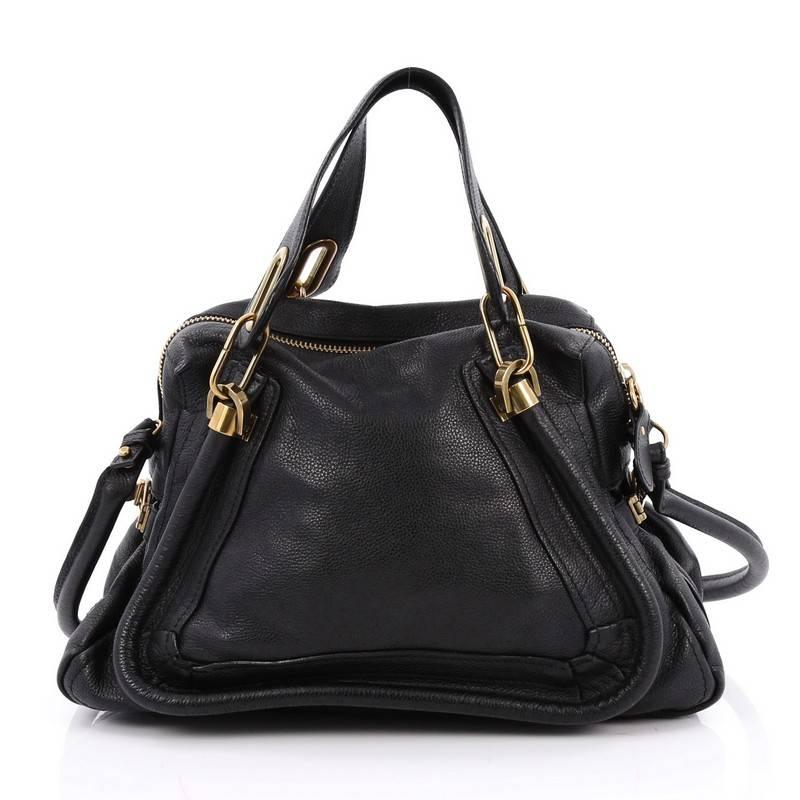 Chloe Paraty Top Handle Bag Leather Medium In Good Condition In NY, NY