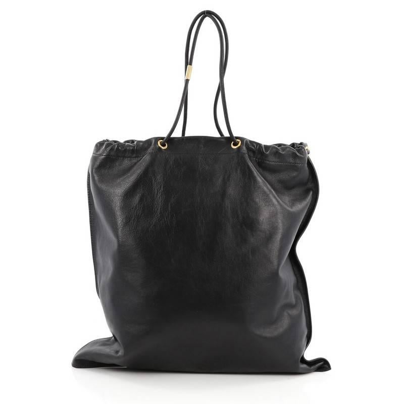 Tom Ford Medallion Flat Tote Leather Vertical In Good Condition In NY, NY