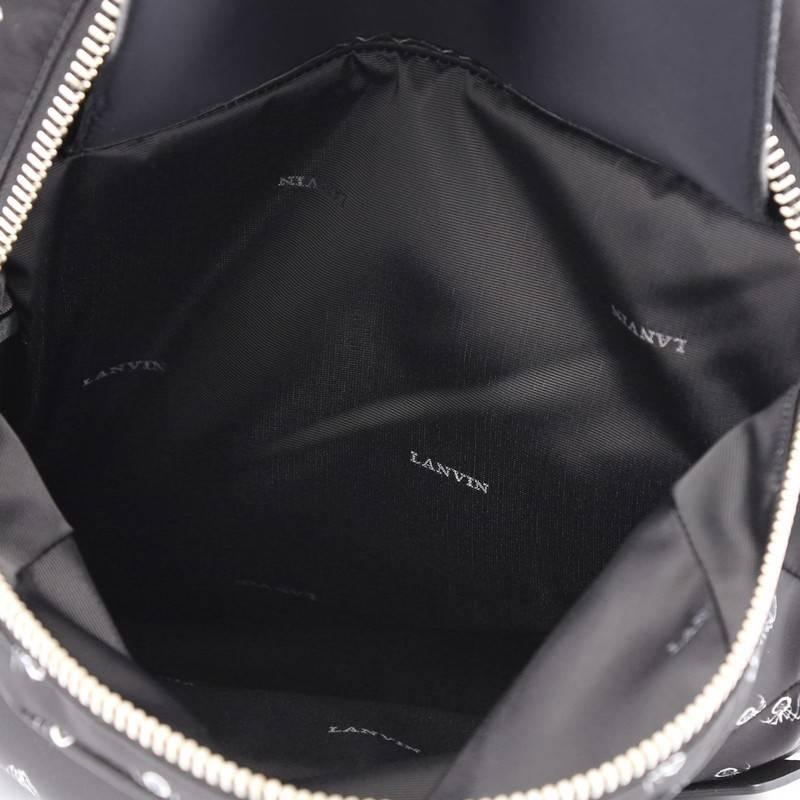 Lanvin Backpack Printed Nylon with Leather 1