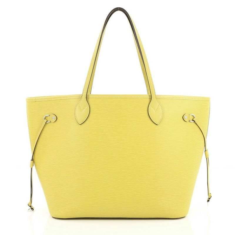 Yellow Louis Vuitton Neverfull Tote Epi Leather MM