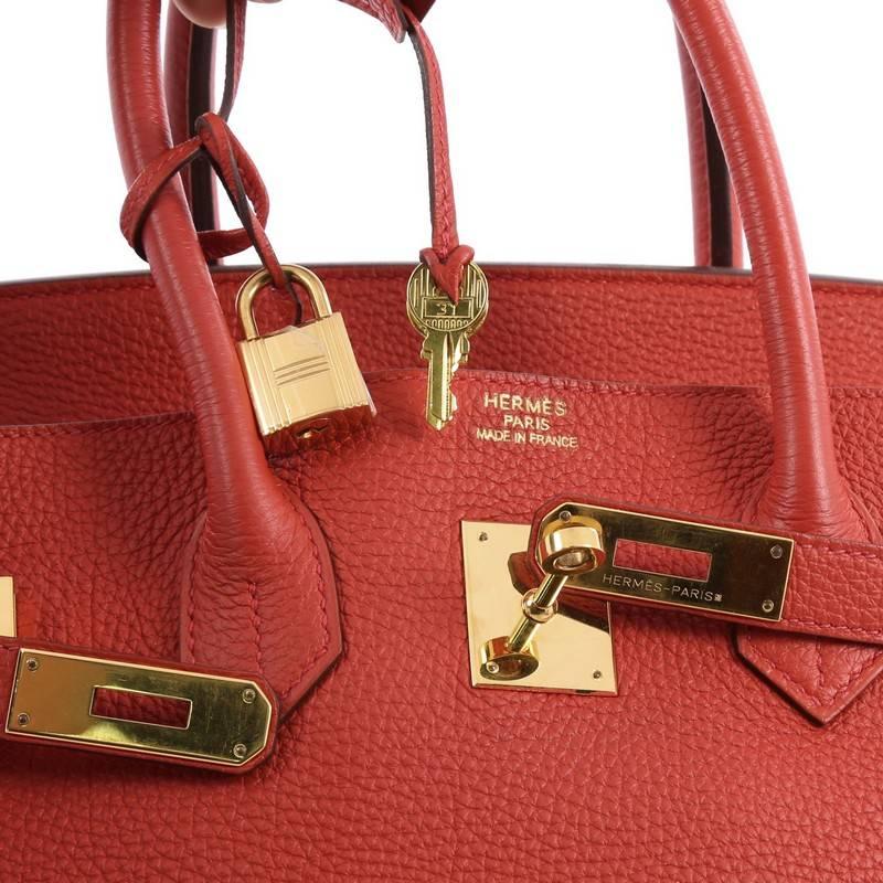 Hermes Birkin Handbag Geranium Togo with Gold Hardware 35 3
