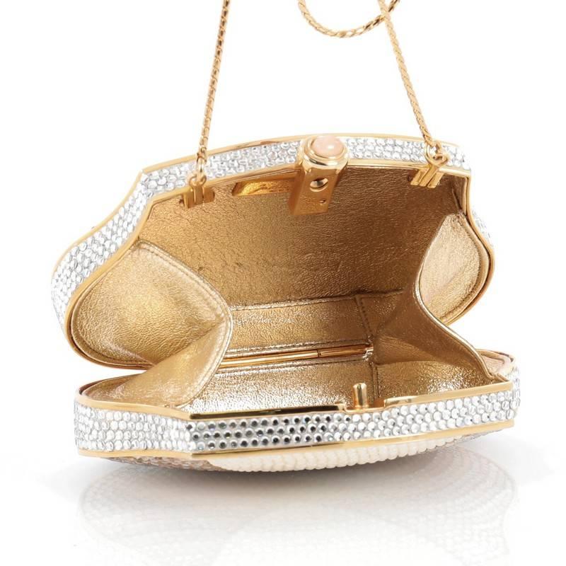 Judith Leiber Minaudiere Crystal and Pearl Small 1