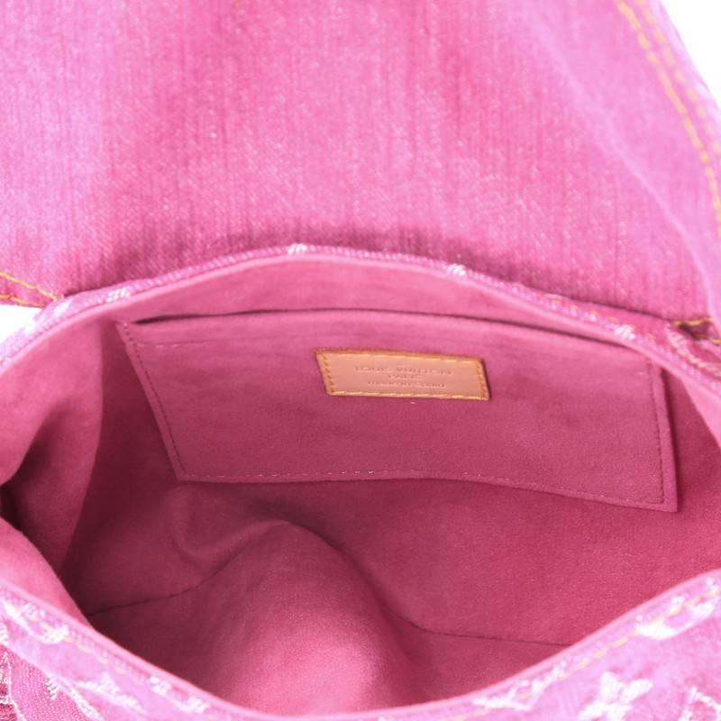 Louis Vuitton Pleaty Handbag Denim Mini 2