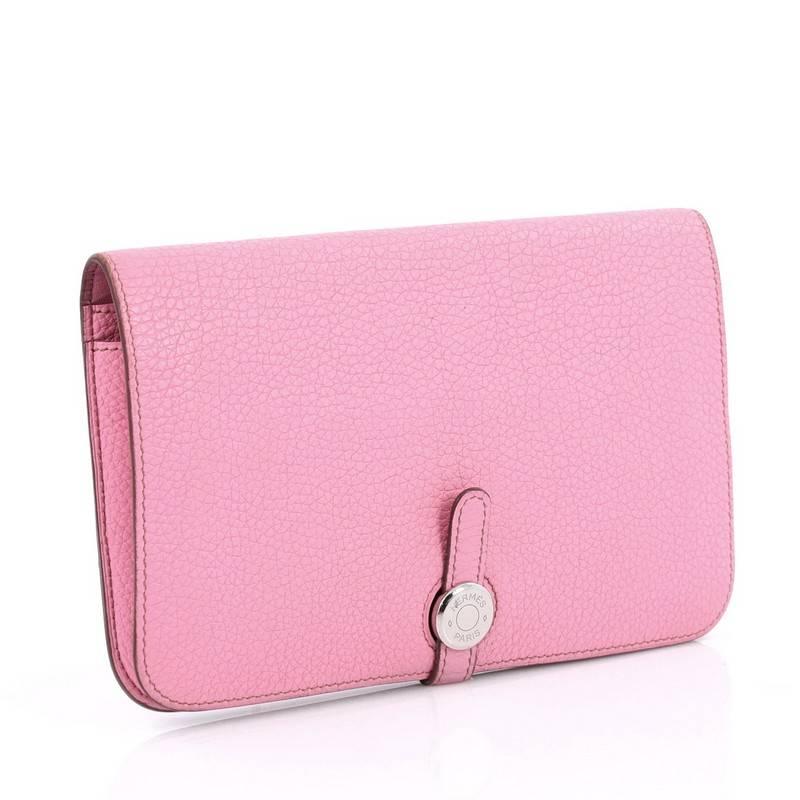 Hermes Dogon Combined Wallet Leather In Good Condition In NY, NY