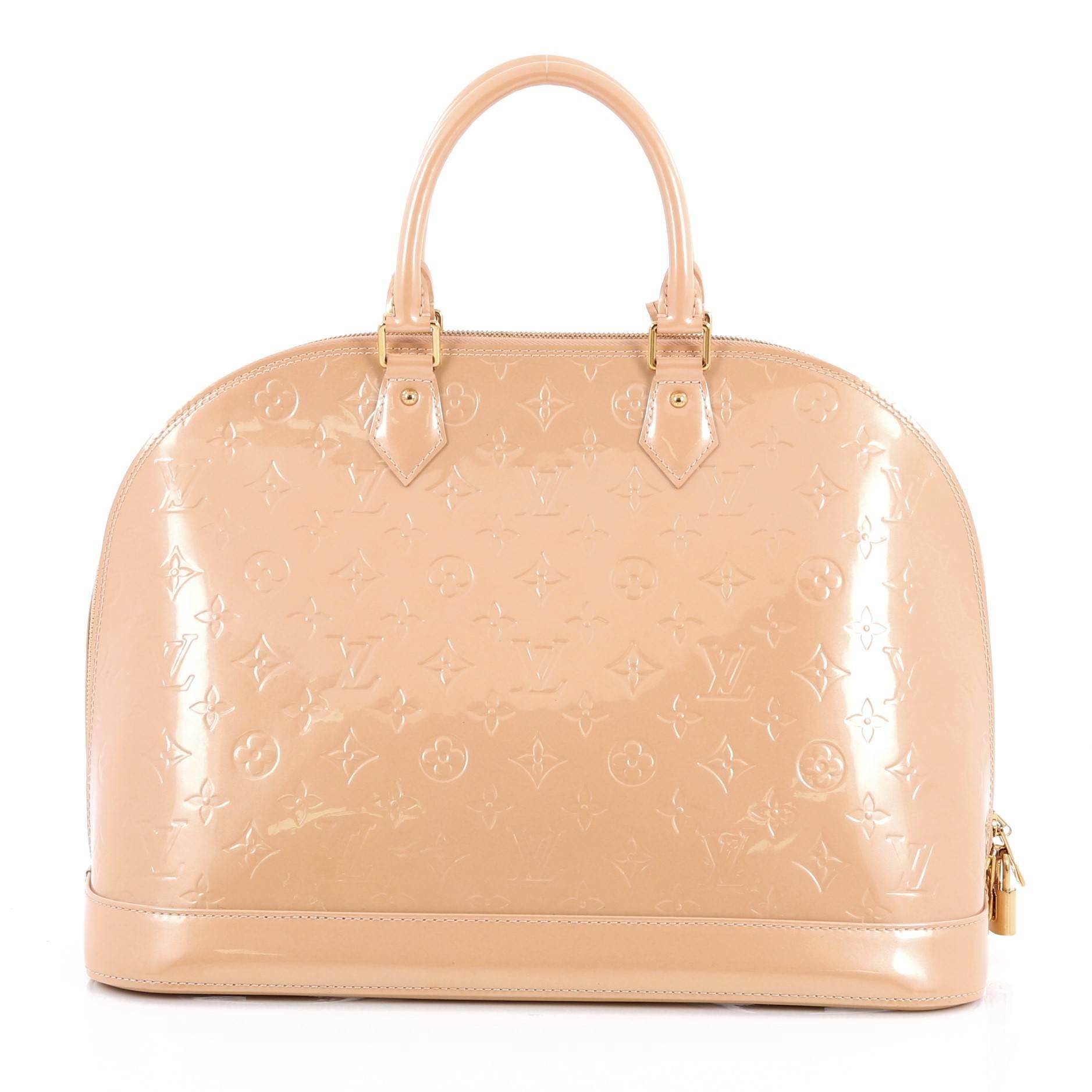 Louis Vuitton Monogram Vernis GM Alma Handbag  In Good Condition In NY, NY