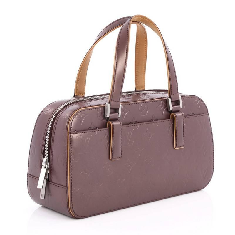 Brown Louis Vuitton Mat Shelton Handbag Monogram Vernis