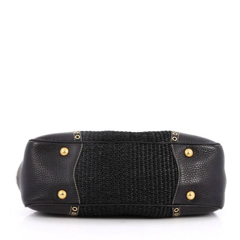 Women's or Men's Prada Frame Satchel Woven Raffia Small