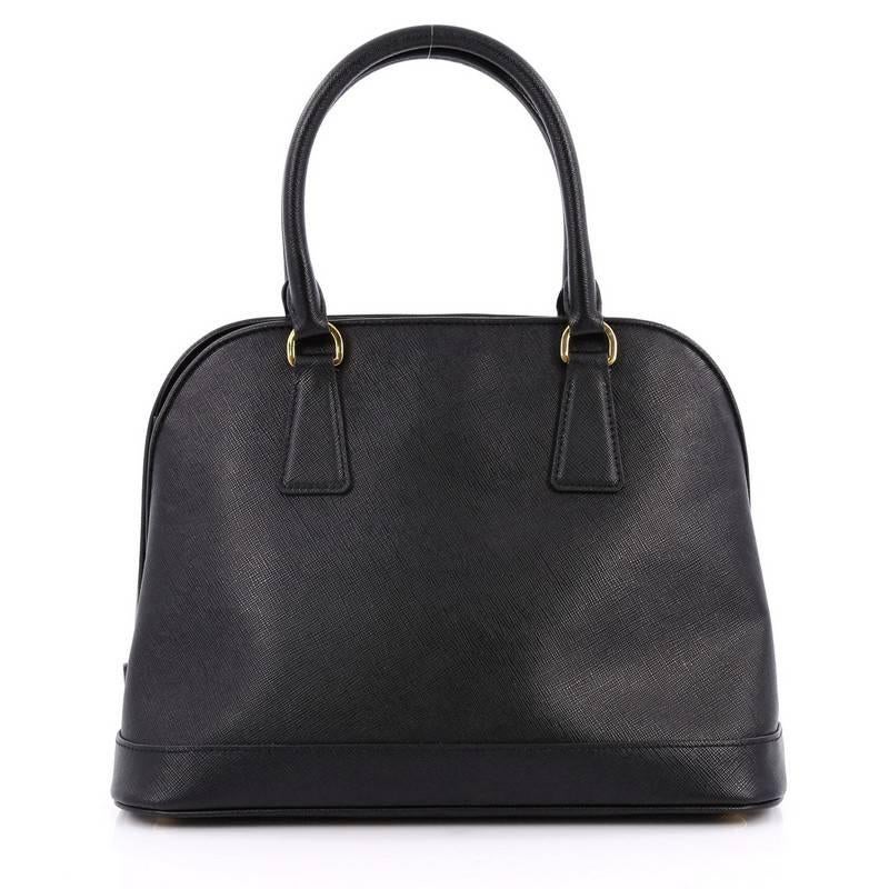 Prada Open Promenade Handbag Saffiano Leather Medium In Good Condition In NY, NY