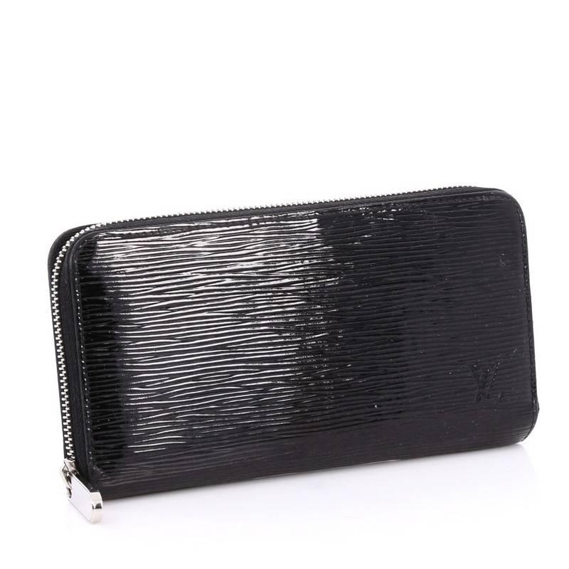 Black Louis Vuitton Zippy Wallet Electric Epi Leather