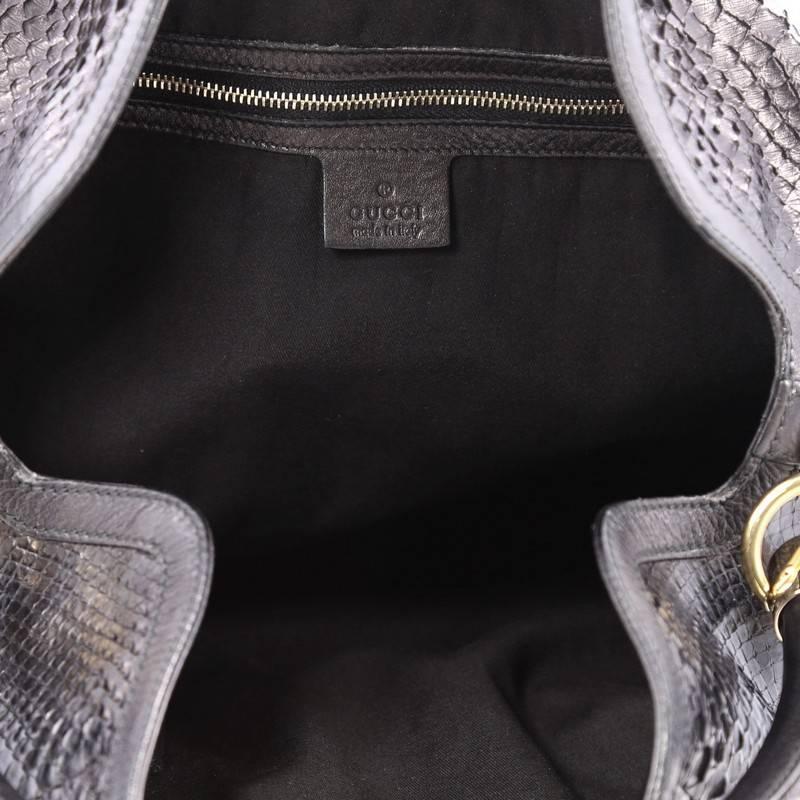 Gucci Indy Hobo Python Large In Good Condition In NY, NY