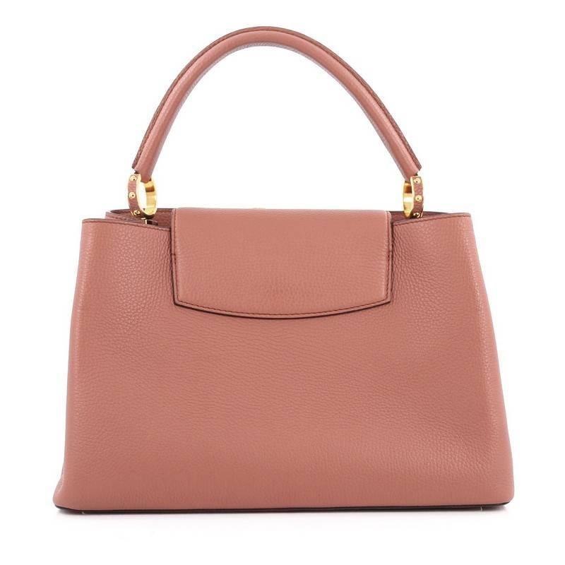 Women's Louis Vuitton Capucines Handbag Leather MM 