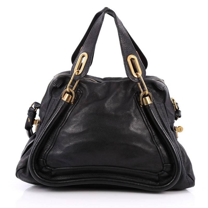 Chloe Paraty Top Handle Bag Leather Medium In Good Condition In NY, NY