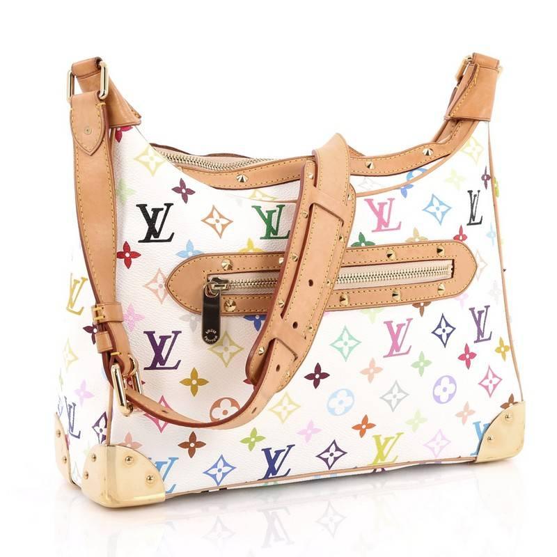 Beige Louis Vuitton Boulogne Handbag Monogram Multicolor