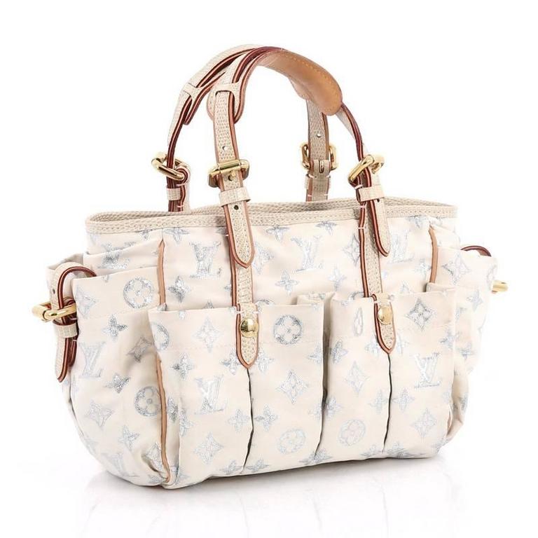 Louis Vuitton Limited Edition Pink/Silver Monogram Pastel Glitter Cabas GM  Bag at 1stDibs