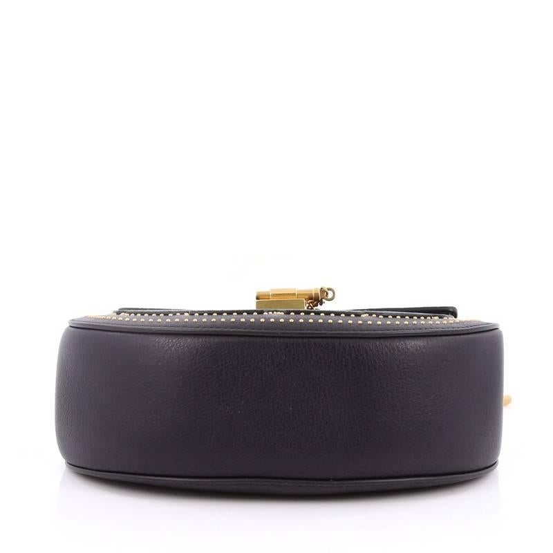 Women's Chloe Drew Crossbody Bag Studded Leather and Suede Small