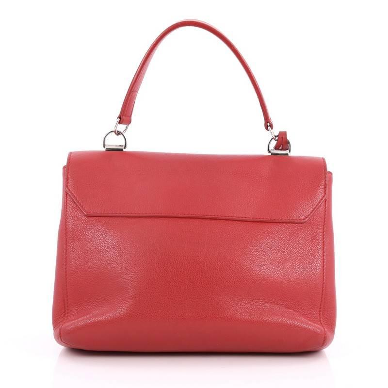 Red Louis Vuitton Lockme II Bag Leather