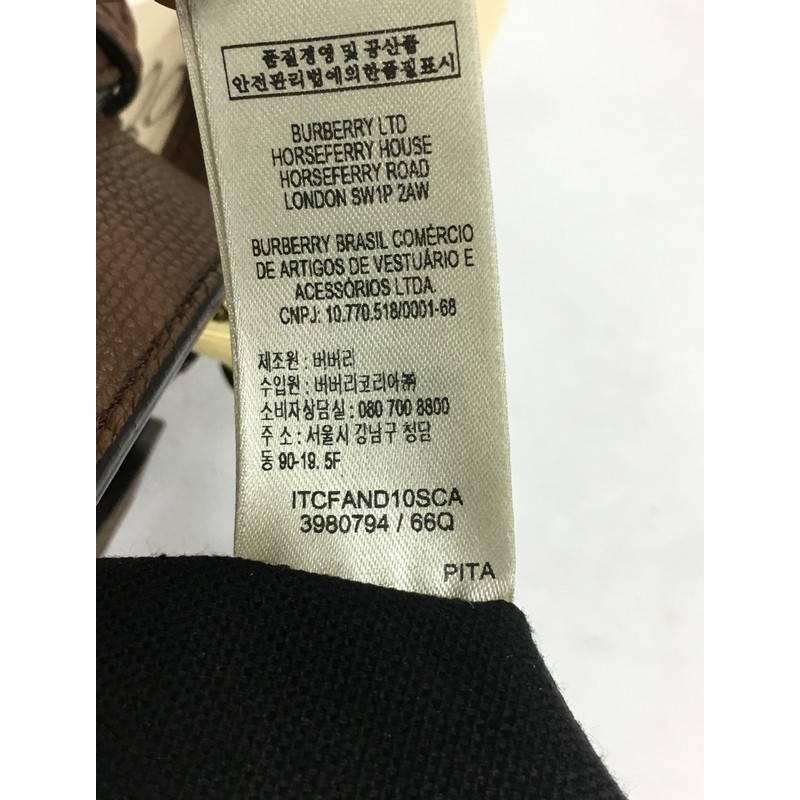 Burberry Banner Convertible Tote Leather and House Check Canvas Medium In Good Condition In NY, NY
