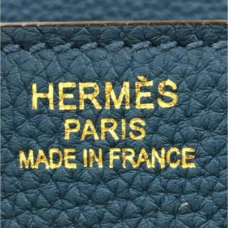 Hermes Birkin Handbag Bleu Colvert Togo With Gold Hardware 35 1