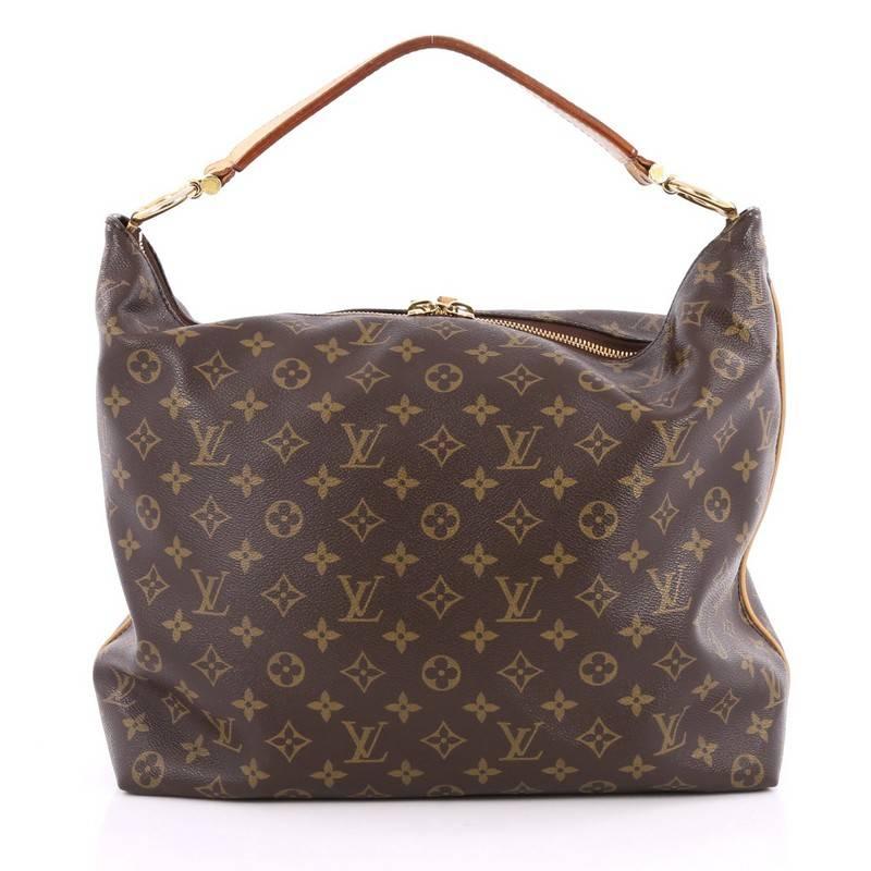 Louis Vuitton Sully Handbag Monogram Canvas MM In Good Condition In NY, NY