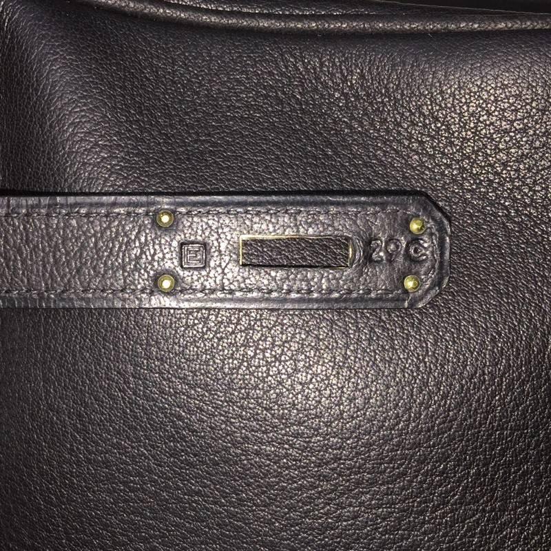 Hermes Birkin Handbag Black Evergrain with Gold Hardware 40 4