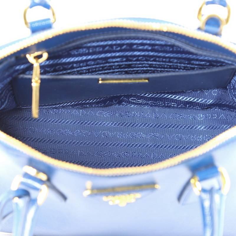 Prada Zip Around Convertible Dome Satchel Vernice Saffiano Leather North South In Good Condition In NY, NY