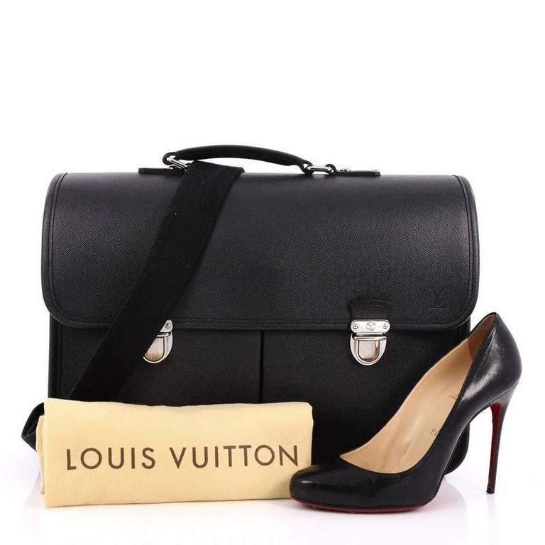 Louis Vuitton Anton Briefcase Taiga Leather at 1stdibs