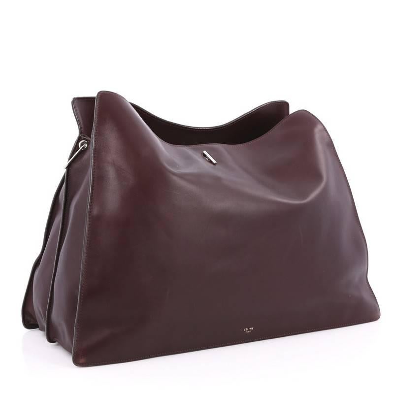 Black Celine  New Shoulder Bag Smooth Calfskin Large