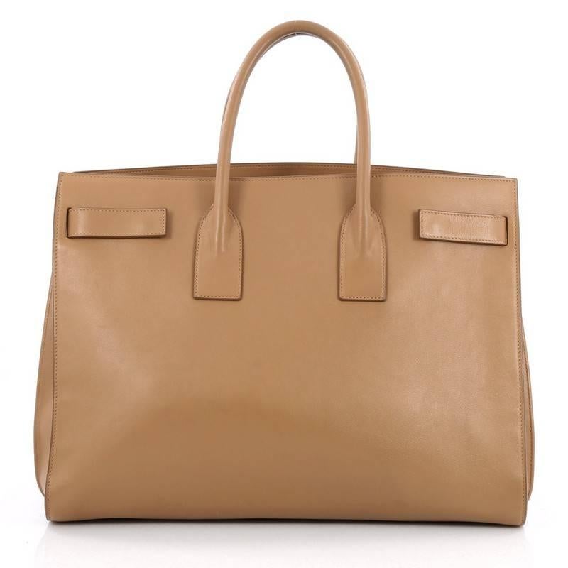Saint Laurent Sac De Jour Handbag Leather Large In Good Condition In NY, NY