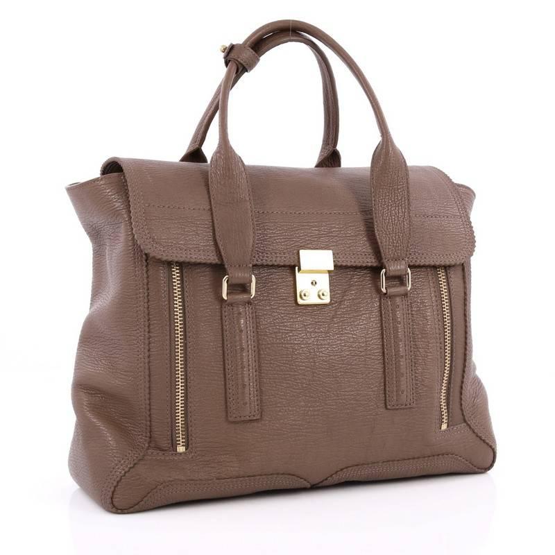 Brown 3.1 Phillip Lim Pashli Satchel Leather Large