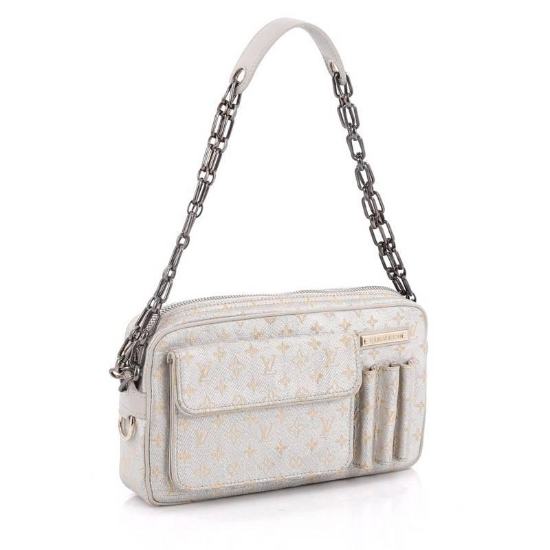 Gray Louis Vuitton McKenna Shoulder Bag Mini Lin
