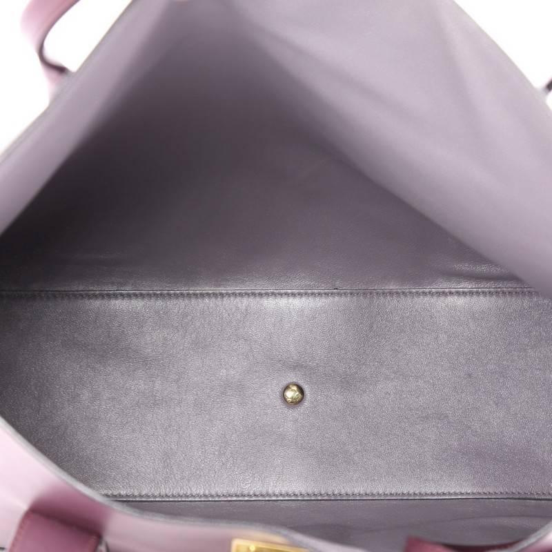 Salvatore Ferragamo Gancini Lock Flap Tote Leather Large 4