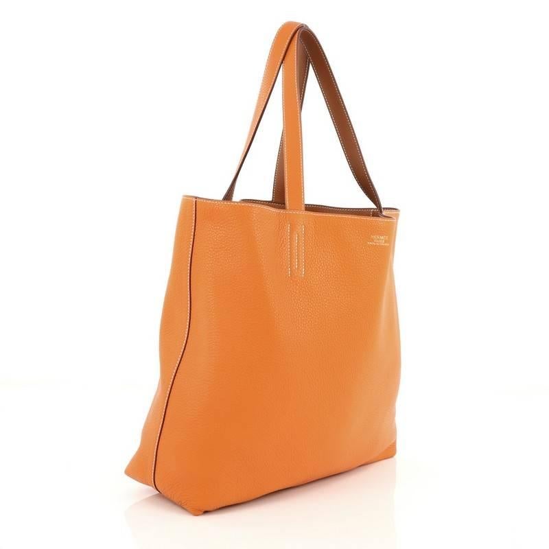 Hermes Double Sens Tote Clemence 36 In Good Condition In NY, NY
