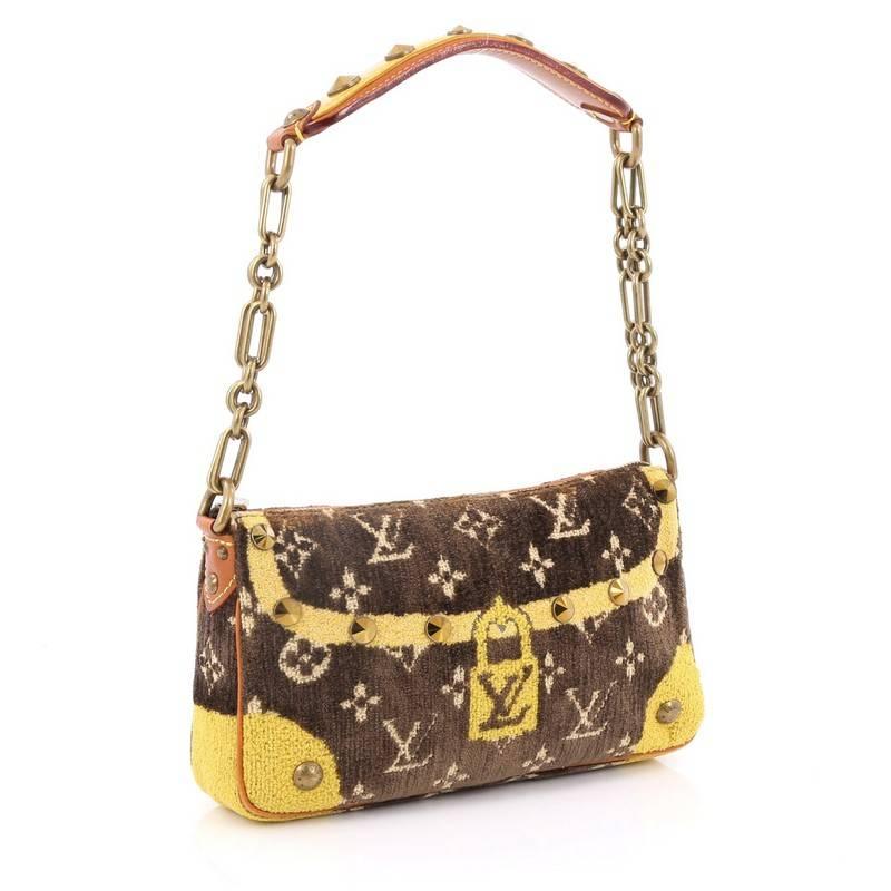 Brown Louis Vuitton Trompe L'Oeil Pochette Monogram Velvet