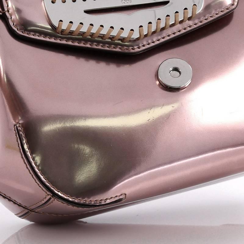 Tod's Infilature Penny Bar Crossbody Bag Patent Leather Mini 1