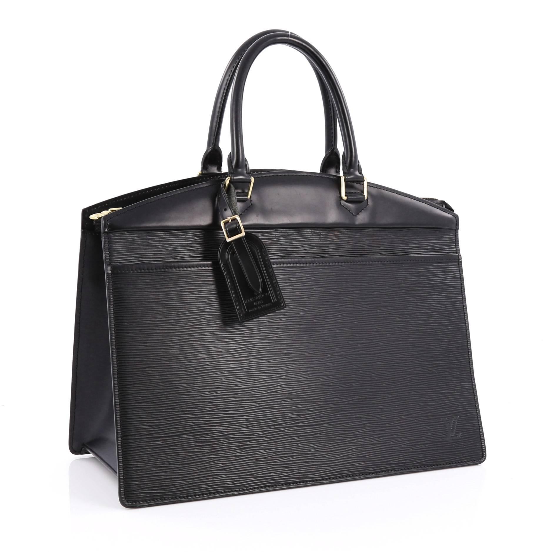 Black Louis Vuitton Riviera Handbag Epi Leather