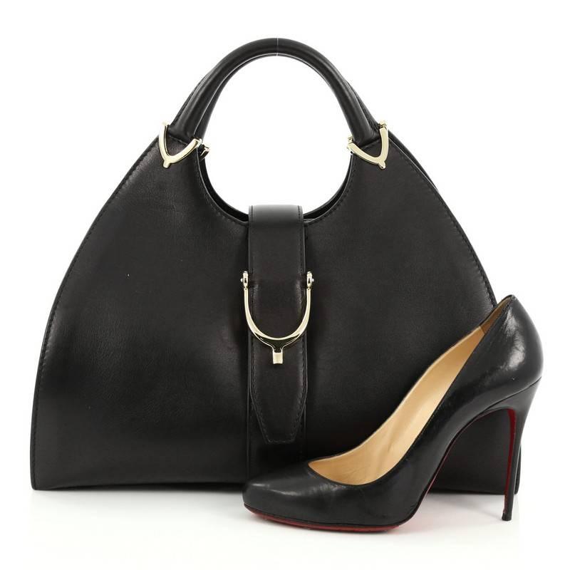 Gucci Stirrup Top Handle Bag Leather Large at 1stDibs gucci stirrup bag