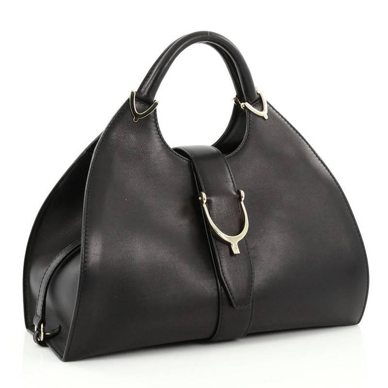 Gucci Stirrup Top Handle Bag Leather Large at 1stDibs gucci stirrup bag