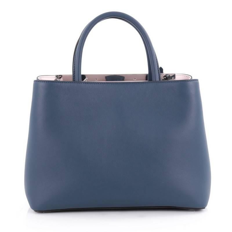 Fendi 2Jours Handbag Leather Petite In Good Condition In NY, NY