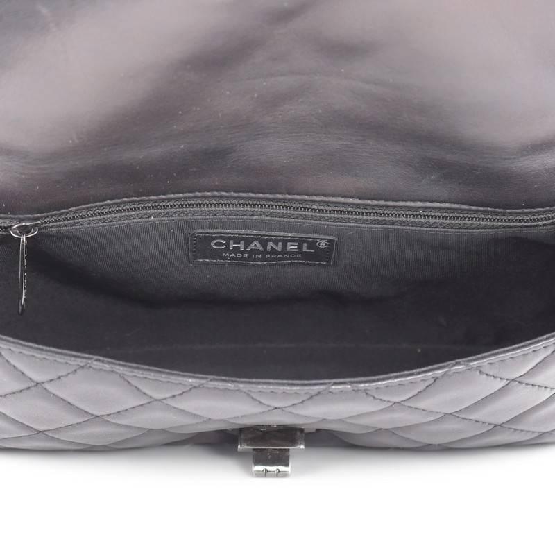 Black Chanel Reissue Roll Clutch Quilted Lambskin Medium