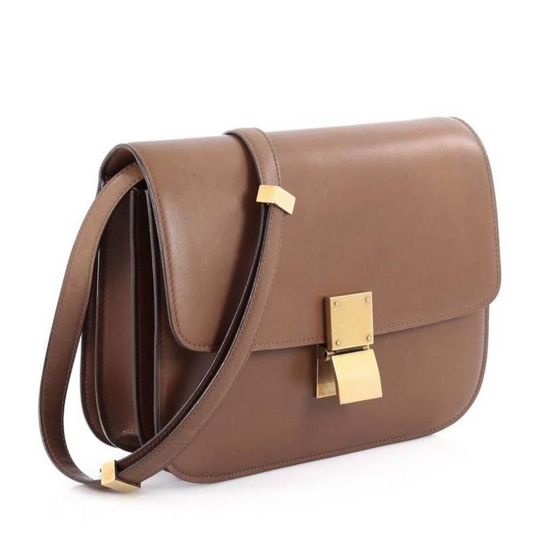 Celine Box Bag Smooth Leather Medium at 1stDibs | celine brown bag ...