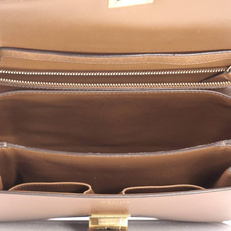 Brown Celine Box Bag Smooth Leather Medium