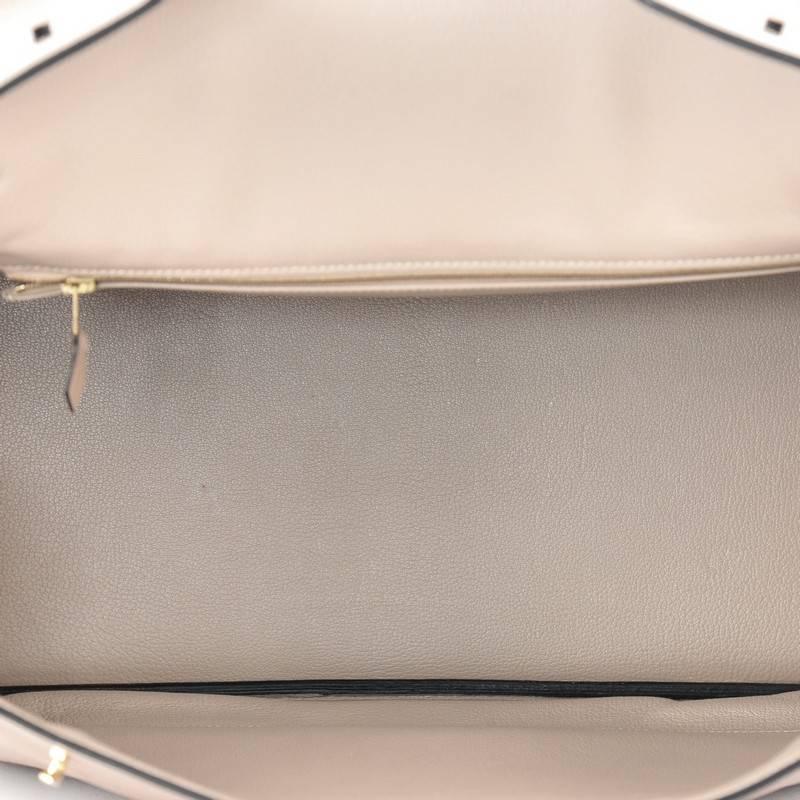 Hermes Birkin Handbag Brown Clemence with Gold Hardware 40 2