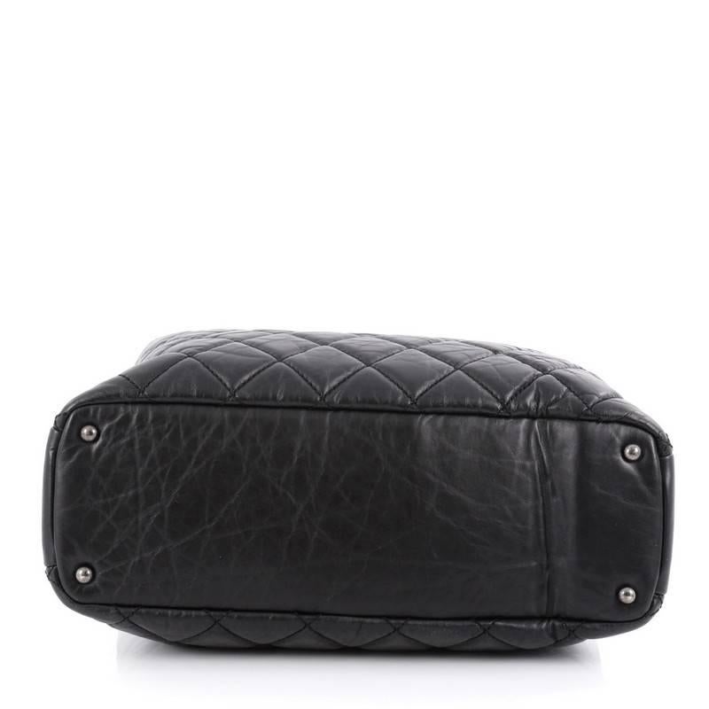 Women's or Men's Chanel Inner Flap Shoulder Bag Quilted Aged Calfskin Medium