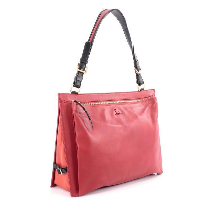 Pink Christian Louboutin Rachel Boston Saddle Bag Leather