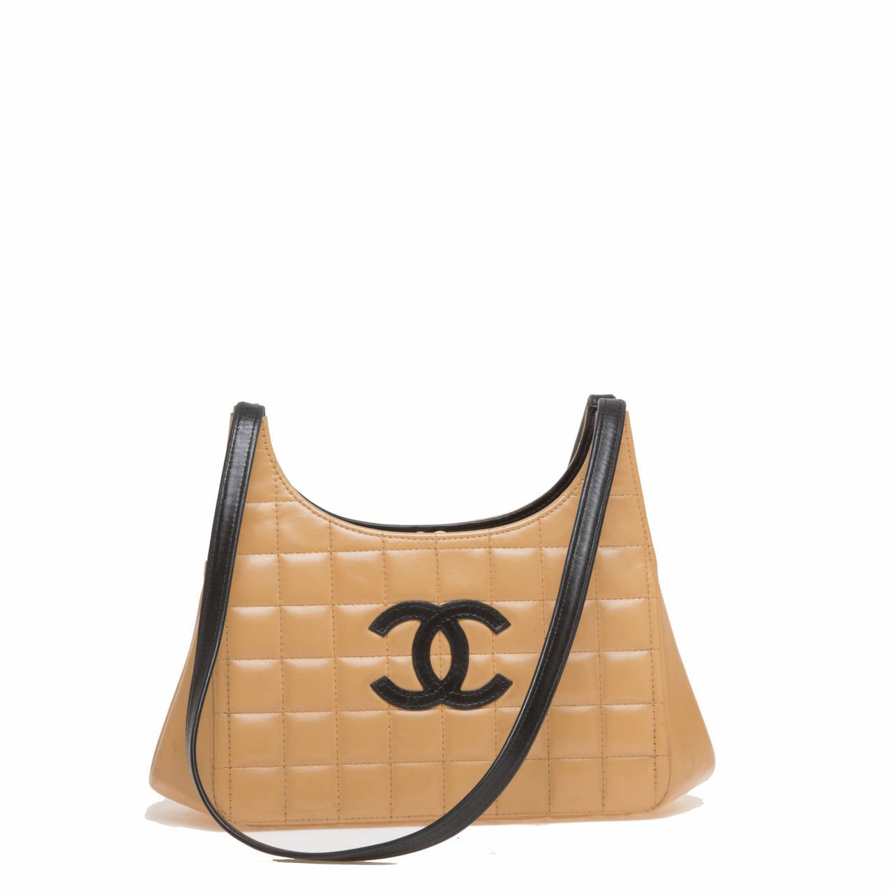 Chanel Chocolate Bar Shoulder Leather In Good Condition In NY, NY