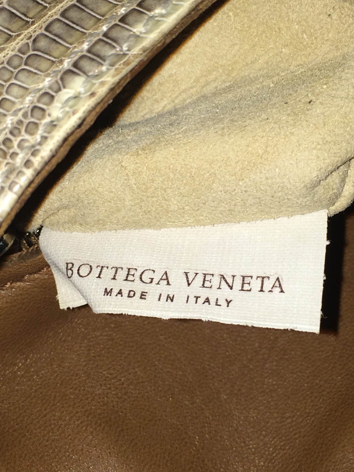 Bottega Veneta Fold Over Lizard and Resin Clutch 5