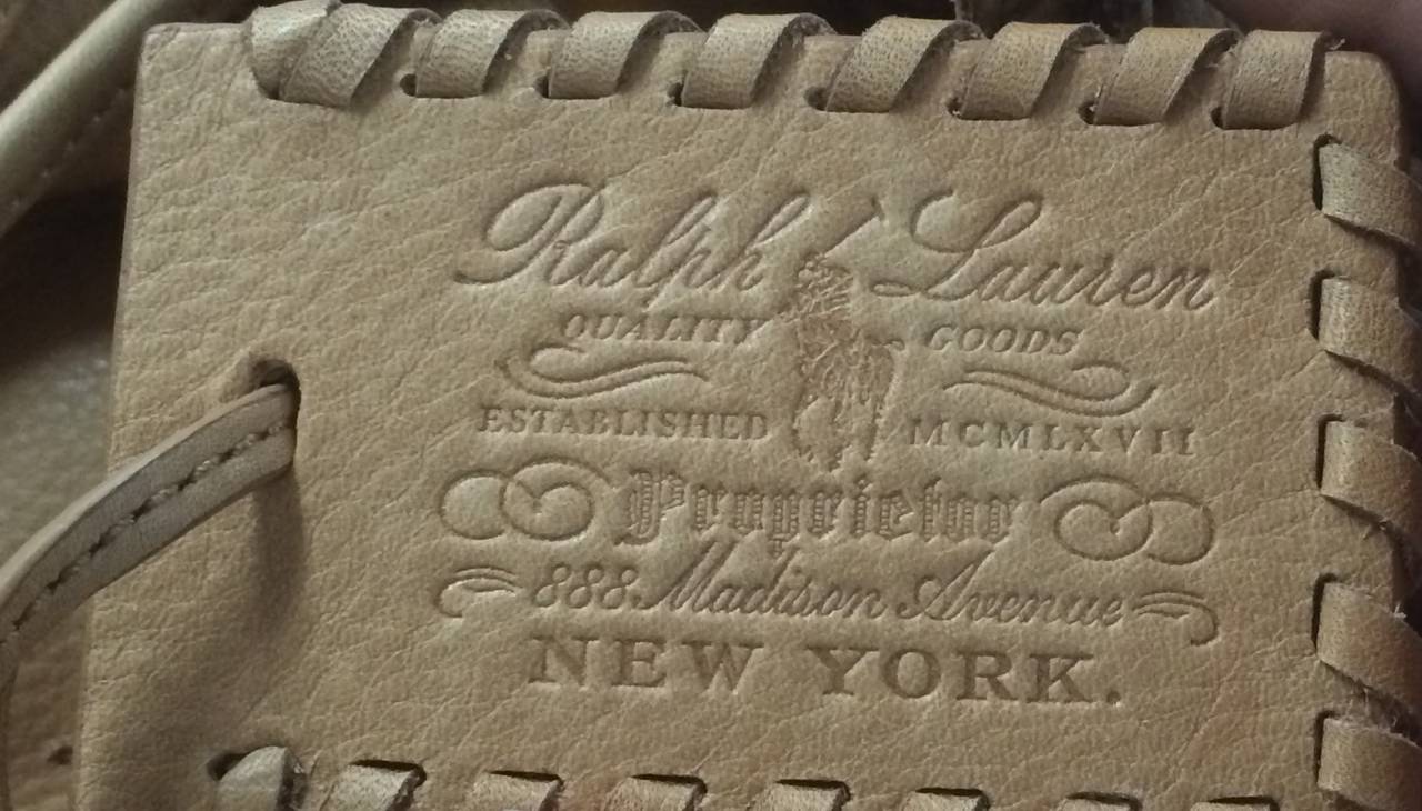 Ralph Lauren Multi Fringe Grained Leather Hobo 4